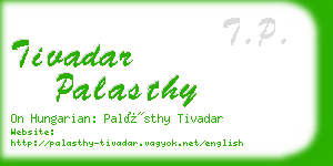 tivadar palasthy business card